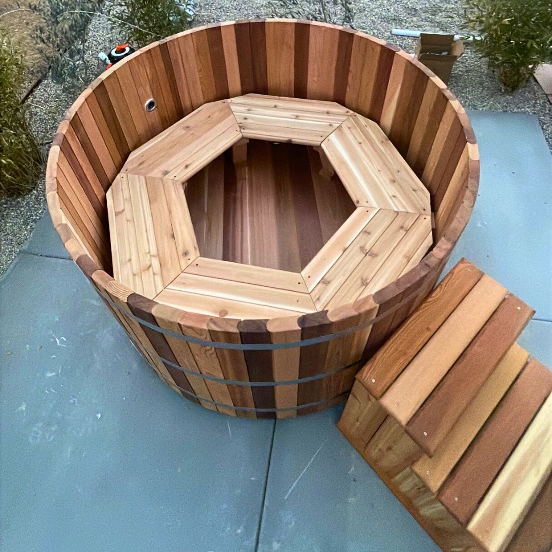 4 Pers Cedar Barrel Hot Tub 5' - RTS