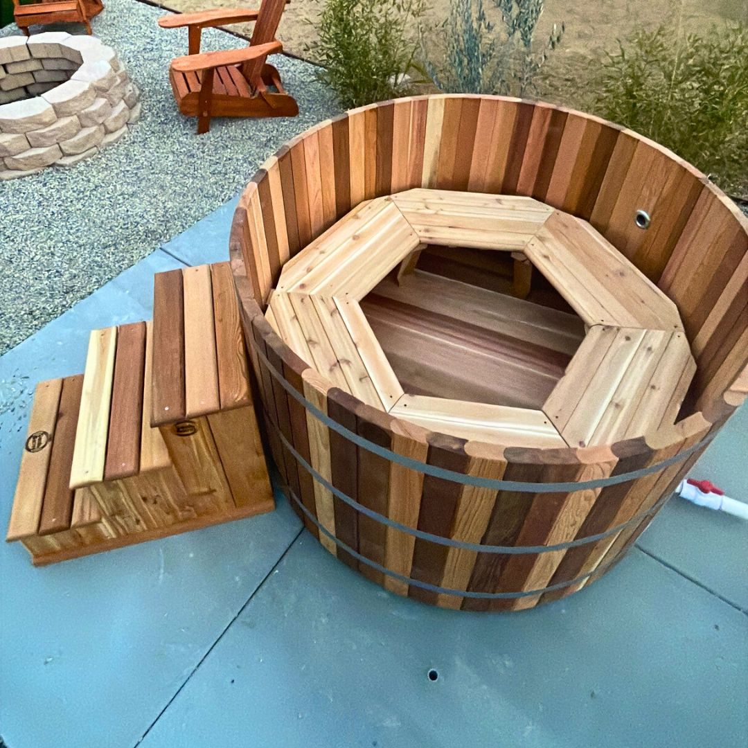 4 Pers Cedar Barrel Hot Tub 5' - RTS