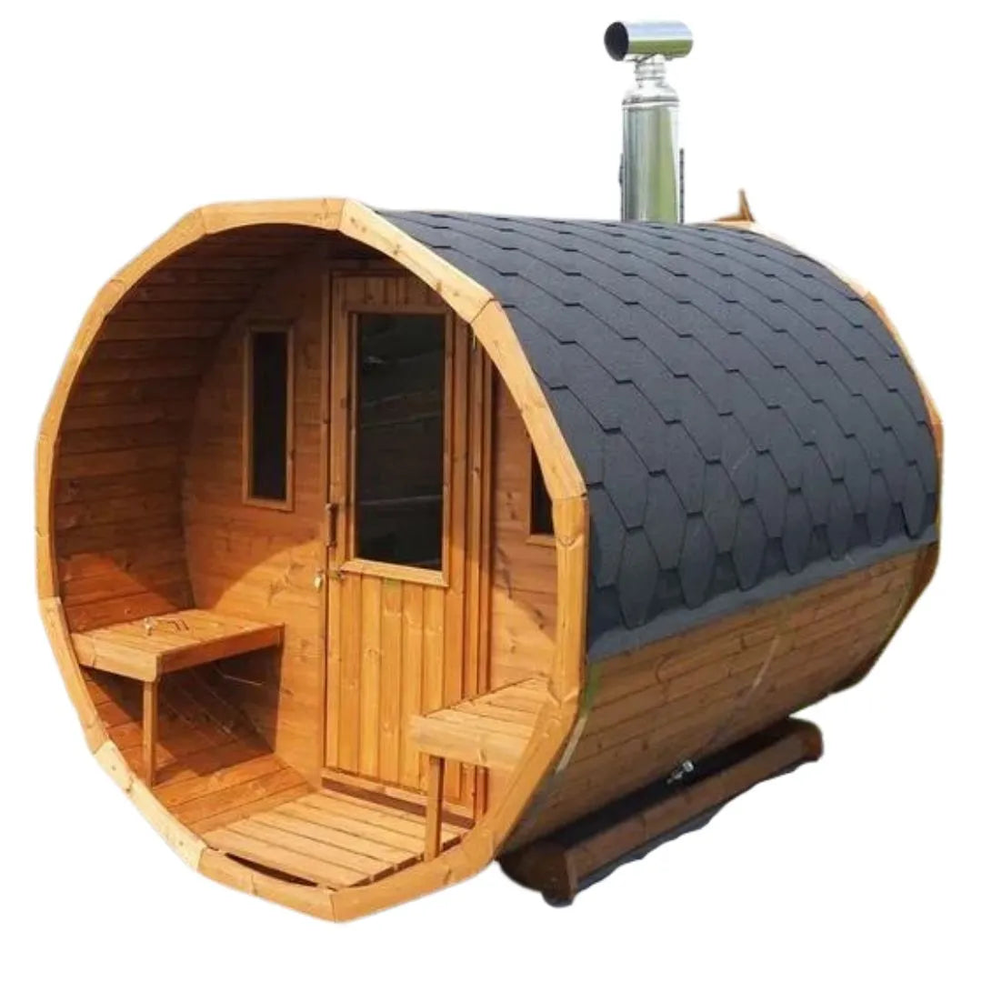 Cedar Barrel Sauna with Changing Room